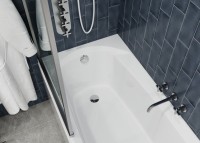 Акриловая ванна Vagnerplast Ebony 160x75 см, пристенная, ультрабелая, с каркасом