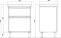 Мебель для ванной комнаты SanStar Riana 60