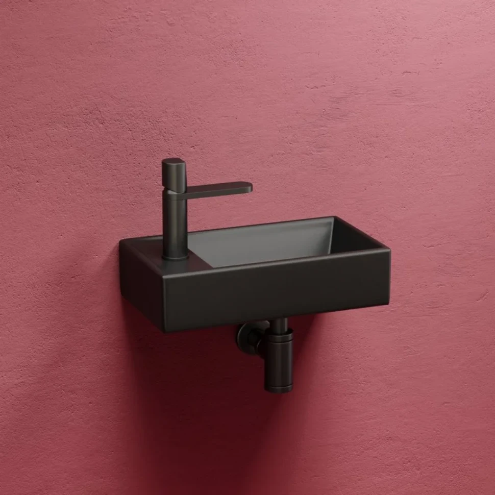 Раковина маленькая в туалет Ceramicanova Element CN6051RMB черный матовый