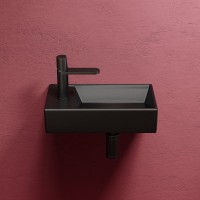 Раковина маленькая в туалет Ceramicanova Element CN6051RMB черный матовый