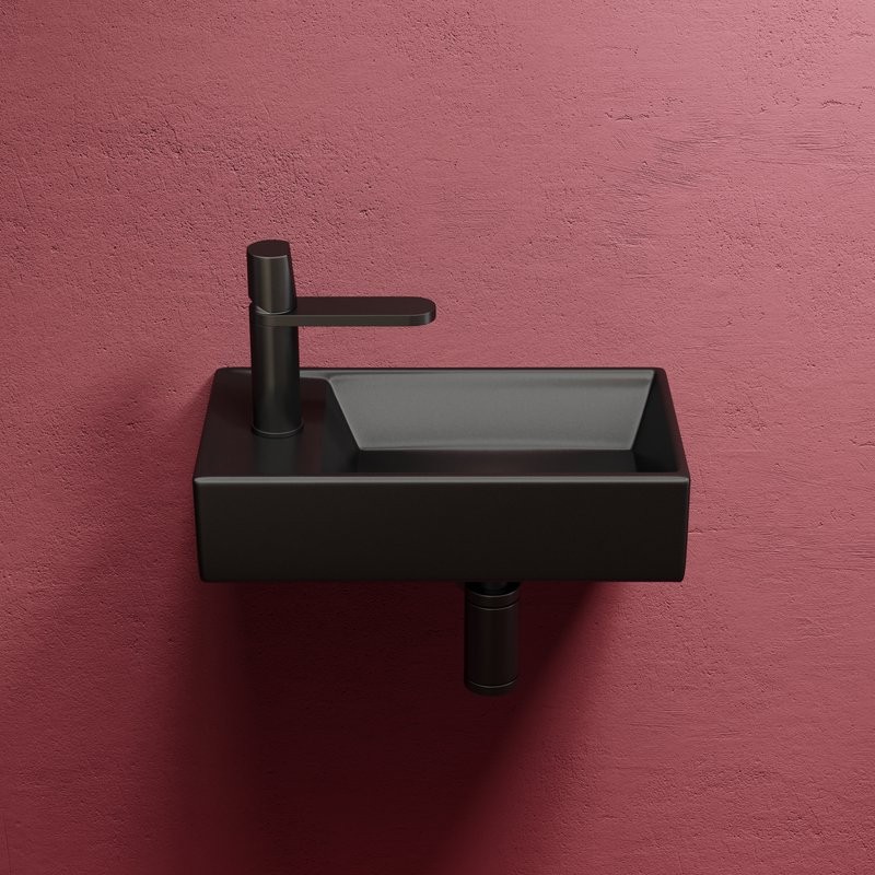 Раковина маленькая в туалет Ceramicanova Element CN6051RMB черный матовый