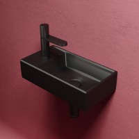 Раковина маленькая в туалет Ceramicanova Element CN6051RMB черный матовый