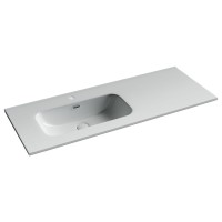 Раковина накладная мебельная Ceramicanova Element прямоугольная 121 см с чашей слева с отверстием под смеситель цвет белый CN7006L