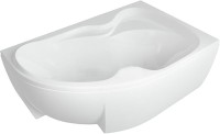 Акриловая ванна AQUATEK Вега VEG170-0000083 R 170x105 см, угловая, правая, пристенная, белая, асимметричная, с каркасом, с экраном, со сливом-переливом