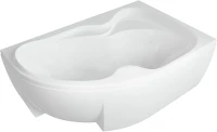 Акриловая ванна AQUATEK Вега VEG170-0000083 R 170x105 см, угловая, правая, пристенная, белая, асимметричная, с каркасом, с экраном, со сливом-переливом