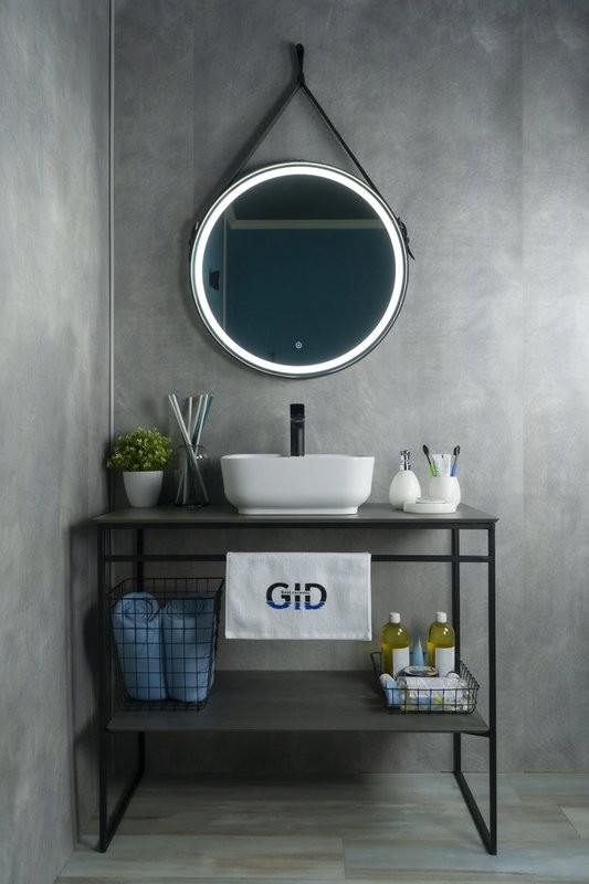 Накладная раковина GID Geometrico N9443 41 глянцевая белая, квадратная, фаянс, с 1 отверстием под смеситель