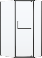 Душевой уголок RGW Passage PA-091B 90х80, профиль черный, стекло прозрачное