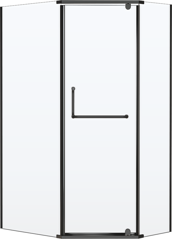Душевой уголок RGW Passage PA-091B 90х80, профиль черный, стекло прозрачное