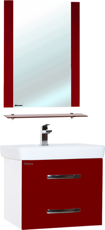 Мебель для ванной комнаты Bellezza Рокко 70 подвесная, красная