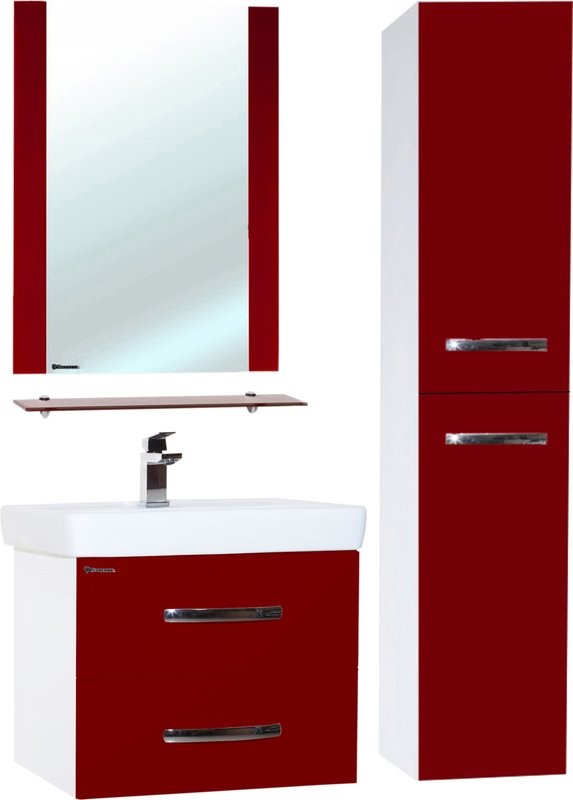 Мебель для ванной комнаты Bellezza Рокко 70 подвесная, красная