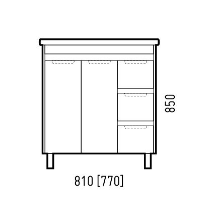 Тумба с раковиной Corozo Остин 80 Z3 напольная, пайн белый