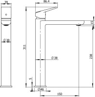 Комплект Накладная раковина Lavinia Boho Bathroom Sink Slim 33311006 + Смеситель Wellsee ICON! for life 182310000 матовый белый