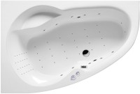 Акриловая ванна Excellent Newa Newa WAEX.NEL16.NANO 160x95 см, угловая, левая, пристенная, с гидромассажем, белая, асимметричная, со сливом-переливом