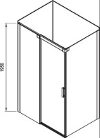 Душевой уголок Ravak Matrix MSDPS L 120х80 Transparent, профиль белый