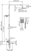 Душевая стойка Wasserkraft Aller A199.118.141.087.CH Thermo с термостатом, хром