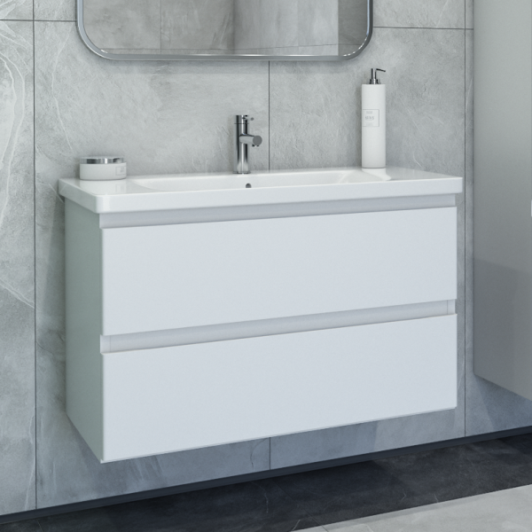 Тумба с раковиной Caprigo Forte 90 подвесная, белая