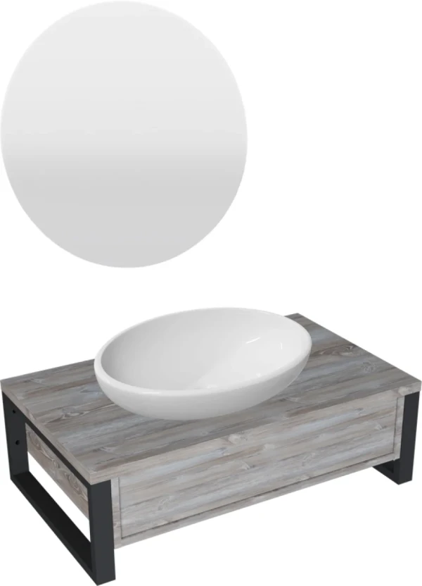 Мебель для ванной комнаты 1MarKa Grunge Loft 100 дуб намибия