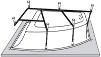 Акриловая ванна Vagnerplast Cavallo offset R 160x90 см, угловая, правая, пристенная, белая, асимметричная, с каркасом