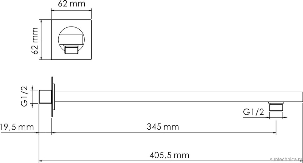 Душевой комплект Wasserkraft Weida A3151.090.116 С ВНУТРЕННЕЙ ЧАСТЬЮ, хром