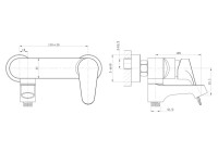 Смеситель для ванны с душем Wonzon & Woghand Balance WW-053101-CR хром