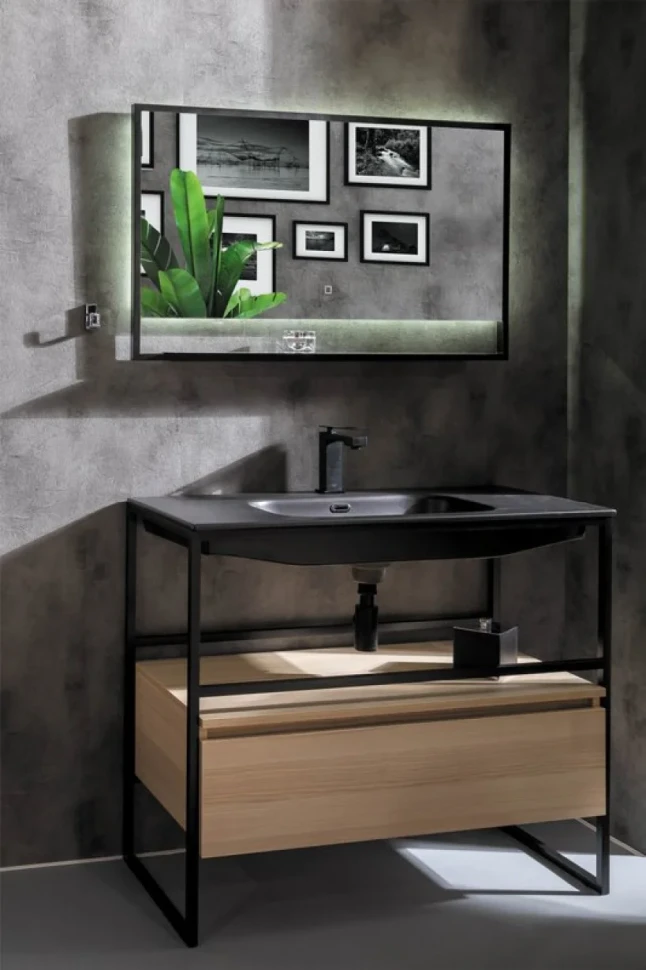 Тумба с раковиной Armadi Art Loft 100 light wood, напольная