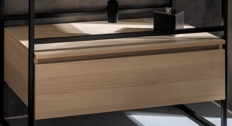 Тумба с раковиной Armadi Art Loft 100 light wood, напольная