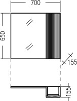 Зеркало СаНта Альтаир 70, графит матовый