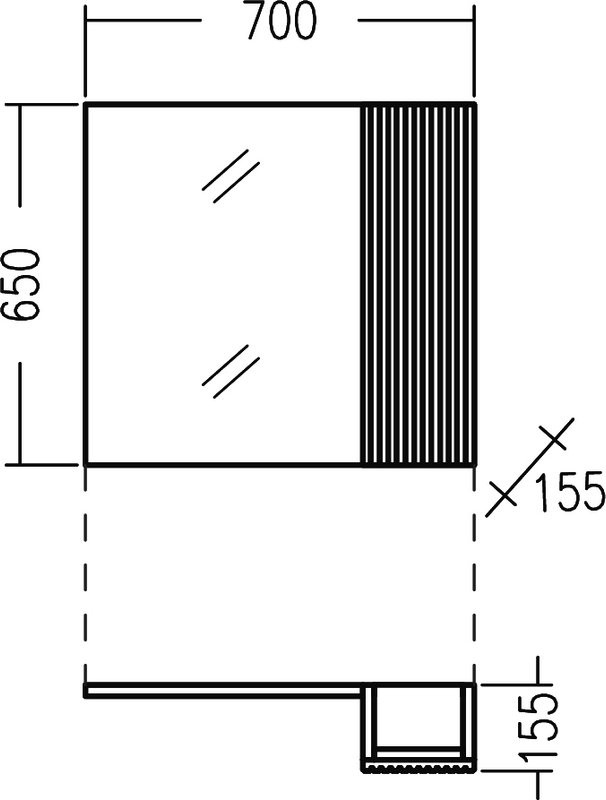 Зеркало СаНта Альтаир 70, графит матовый