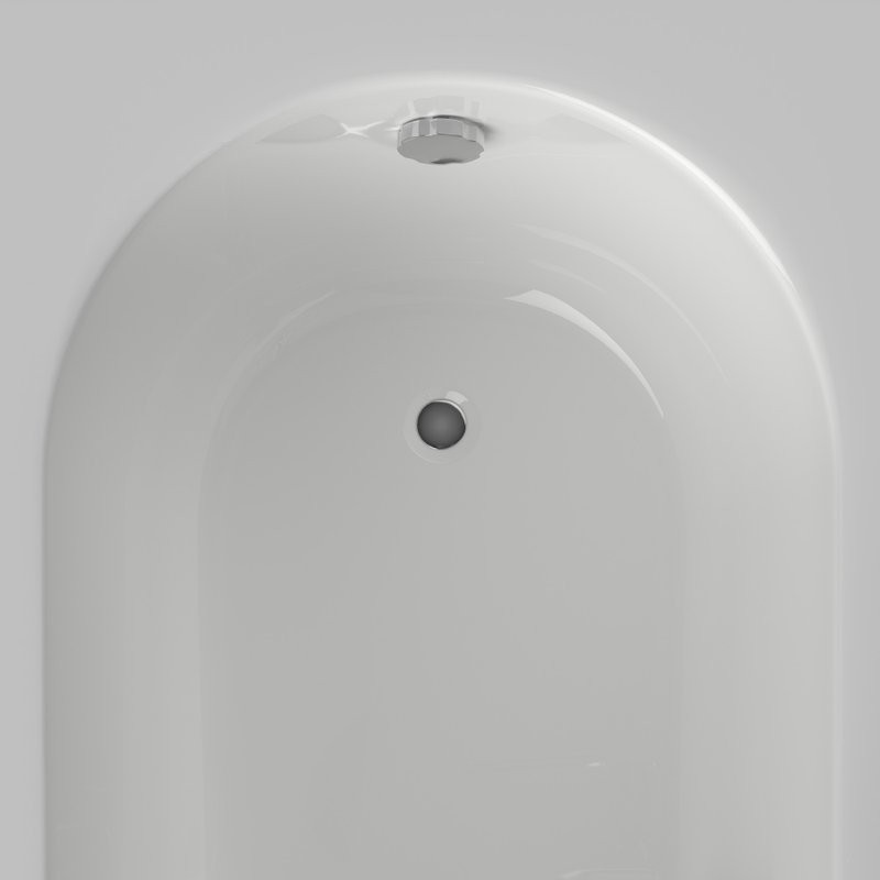 Акриловая ванна Berges Lumbo 050002 без опоры 160x75 см, пристенная, белая