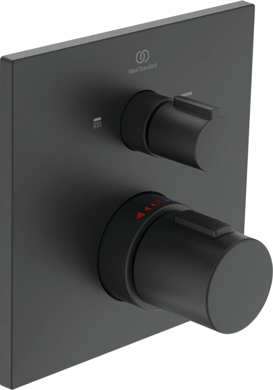 Термостатический смеситель встраиваемый Ideal Standard Ceratherm C100 A7522XG С ВНУТРЕННЕЙ ЧАСТЬЮ, черный шелк