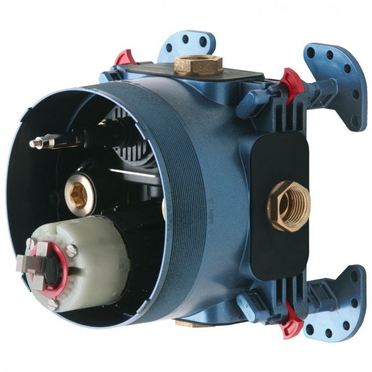 Термостатический смеситель встраиваемый Ideal Standard Ceratherm C100 A7522XG С ВНУТРЕННЕЙ ЧАСТЬЮ, черный шелк