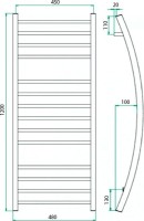 Полотенцесушитель водяной Grota Primo 48x120