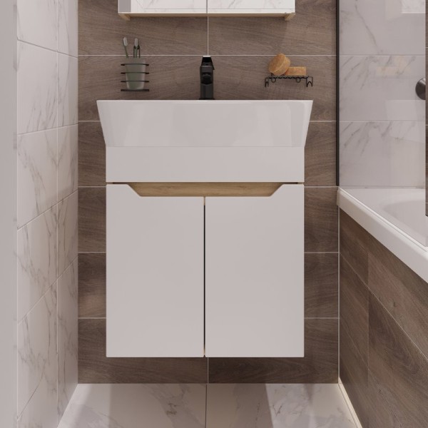 Тумба с раковиной DIWO Архангельск 50 дуб сонома, подвесная