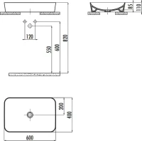 Накладная раковина Creavit Ultra UL060-00SM00E-0000 черная матовая Накладная раковина Creavit Ultra UL060-00SM00E-0000 черная матовая