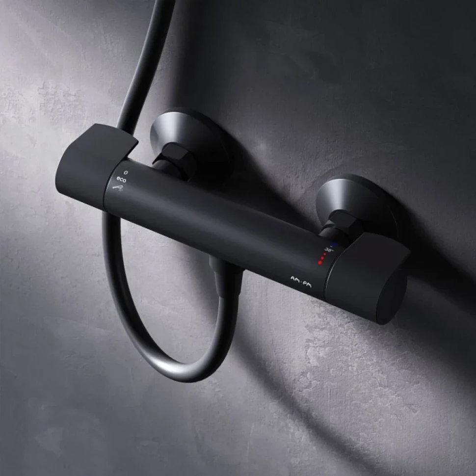 Термостатический смеситель AM.PM X-Joy F85A40022 для душа, черный