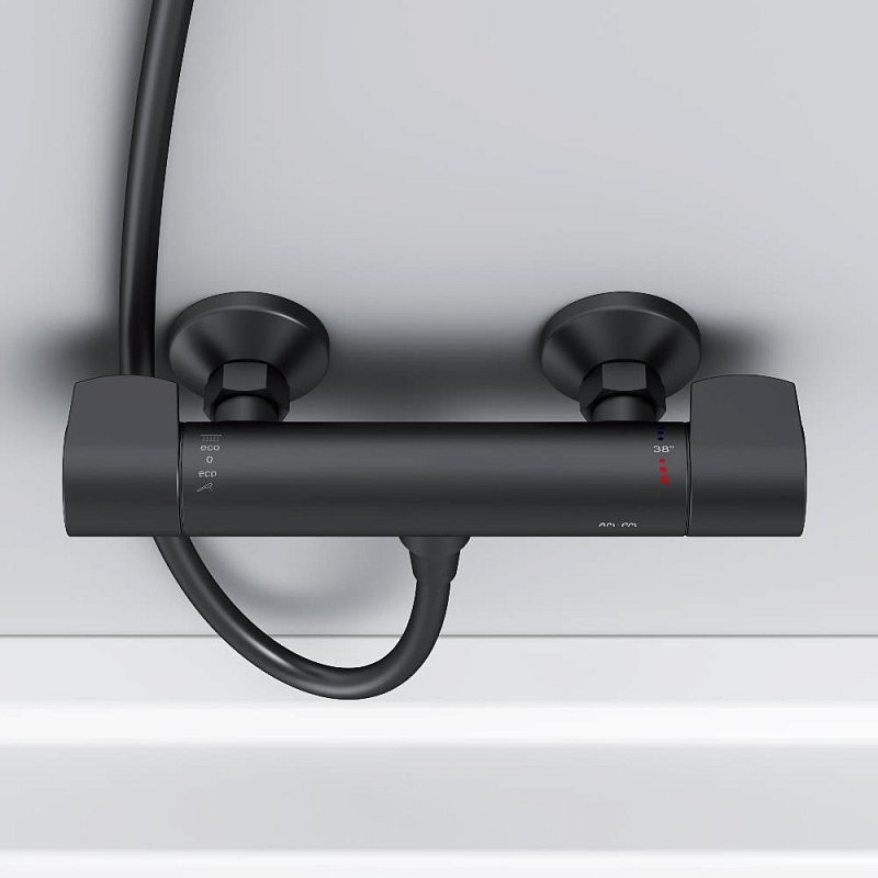 Термостатический смеситель AM.PM X-Joy F85A40022 для душа, черный