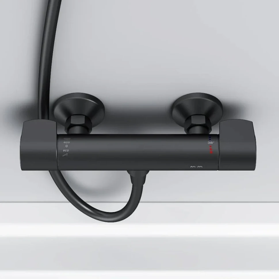 Термостатический смеситель AM.PM X-Joy F85A40022 для душа, черный