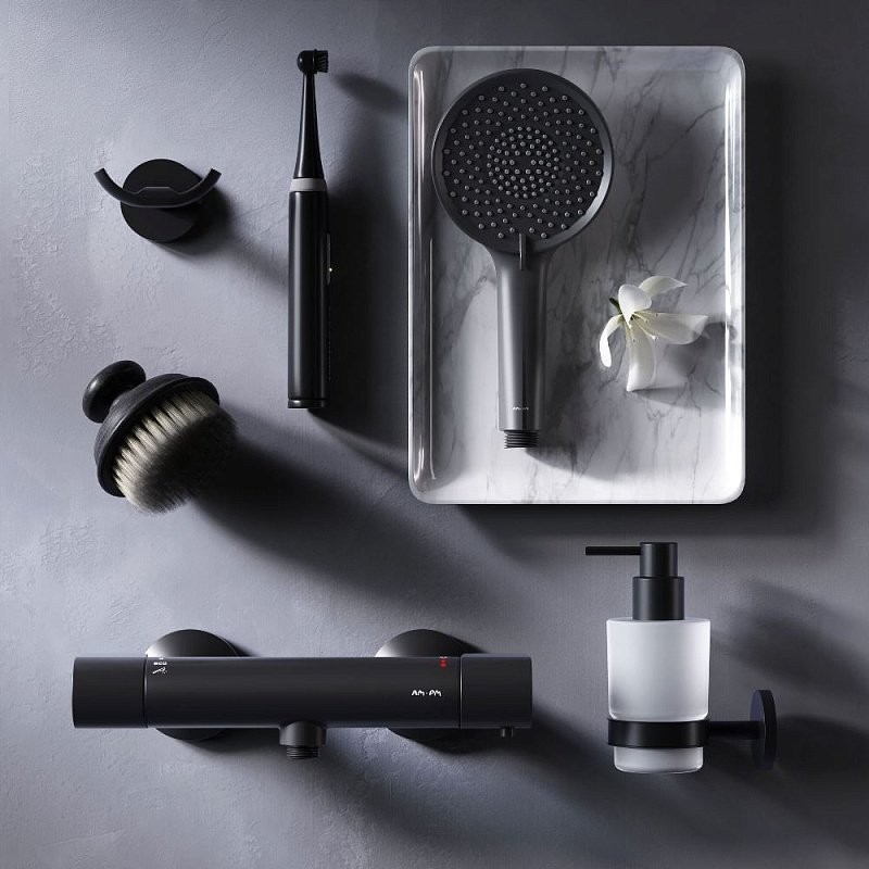 Термостатический смеситель AM.PM X-Joy F85A40022 для душа, черный