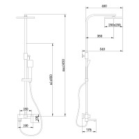 Душевая стойка Abber Daheim AF8216GL матовое золото