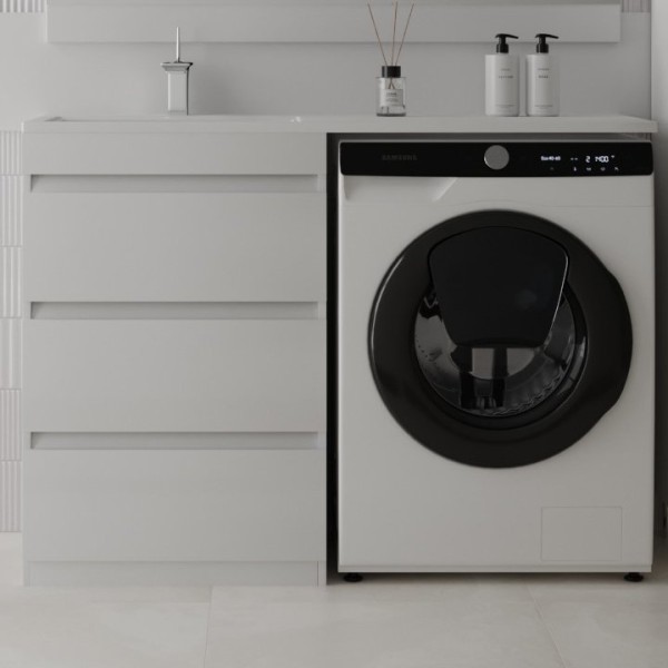 Тумба под раковину Style Line Даллас 120 Люкс PLUS, напольная, 3 ящика