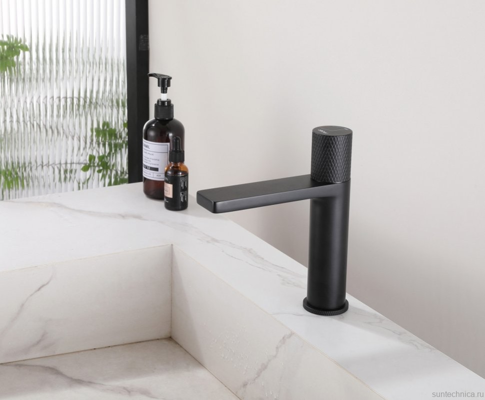 Смеситель для раковины Abber Rund AF8710B матовый черный