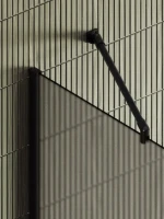 Душевая перегородка Maybahglass MGD-710-6ш 109 см, профиль черный, стекло бронза матовое