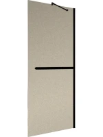 Душевая перегородка Maybahglass MGD-710-6ш 109 см, профиль черный, стекло бронза матовое