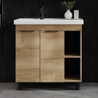 Тумба под раковину без столешницы Onika Легран 80 напольная, дуб галифакс