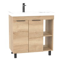 Тумба под раковину без столешницы Onika Легран 80 напольная, дуб галифакс