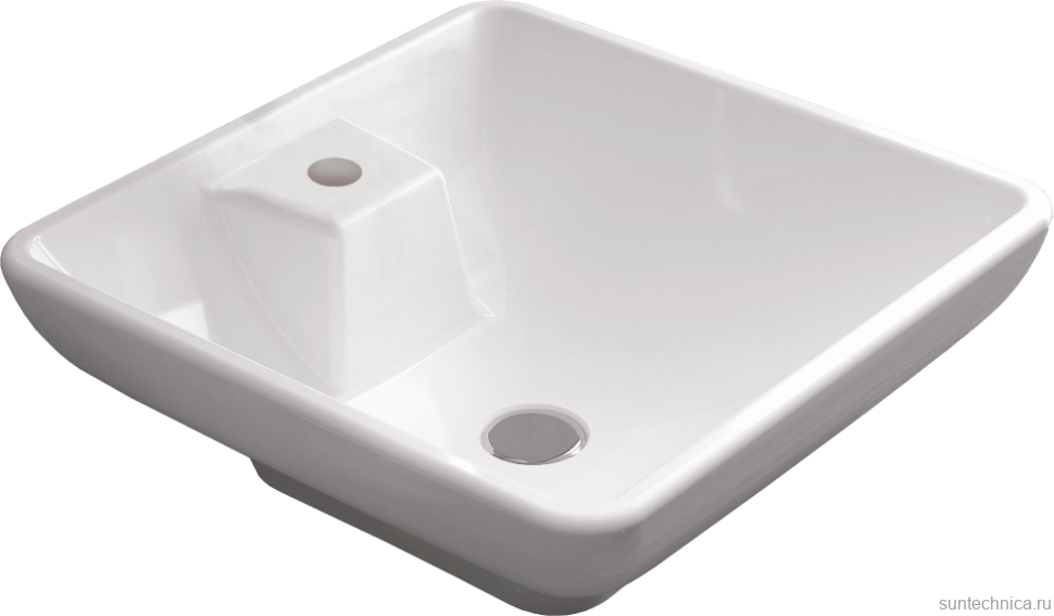 Накладная раковина STWORKI K0101-2485 48 белая, квадратная, фаянс