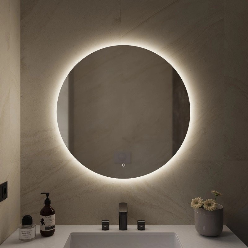 Зеркало круглое Mixline Саванна 77 с подсветкой