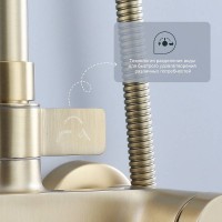 Душевая стойка Splenka S31 S31.24.03 сатин золотой