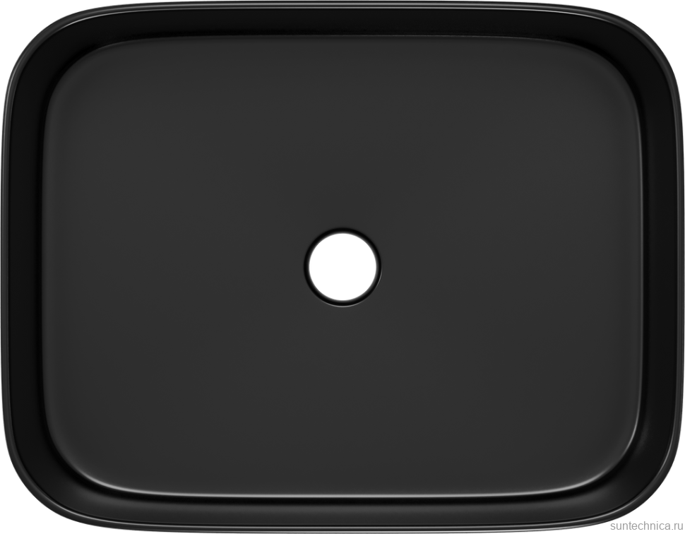 Накладная раковина STWORKI Ольборг S20410BK 50 матовая черная, прямоугольная