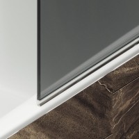 Шторка на ванну Maybahglass MGV-653-4 70 см, профиль хром, стекло графит матовое
